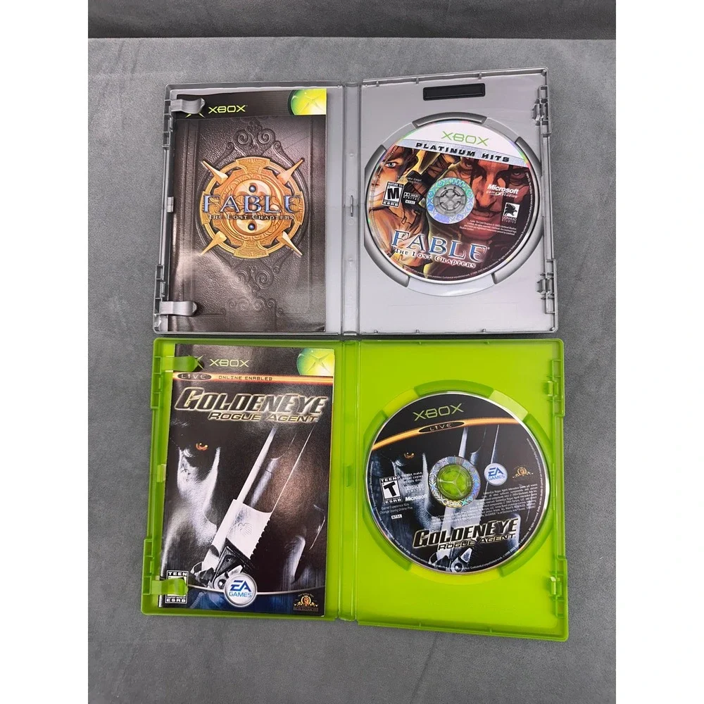 Microsoft Xbox Game Lot NCAA Football 07 GoldenEye 007 Nightfire Fable Bundle